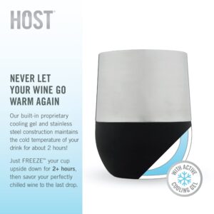 Host Wine Freeze Pro Cooling Cup, 12oz Stainless Steel Double Wall Tumbler, Freezable Cup, Mothers Day Gifts, Best Gifts for Women, Wife Gifts