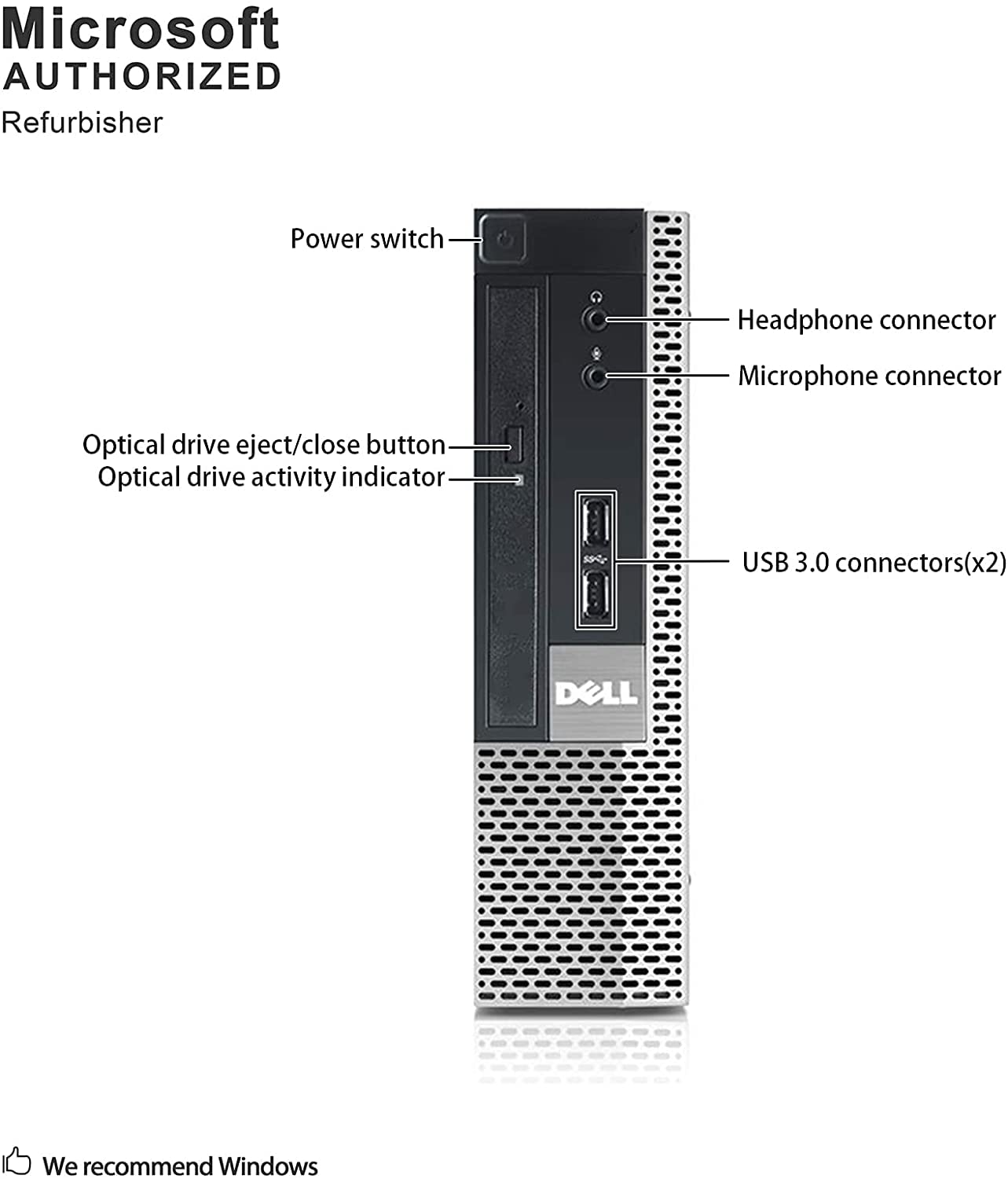 Dell Optiplex 9020 USFF PC, Intel Core i7-4770S, 16GB Ram, 1TB SSD WiFi, DVD-RW, 24 LCD, Windows 10 Pro (Renewed)