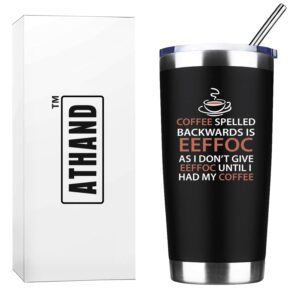 athand funny coffee tumbler - 20 oz travel tumbler - gifts for coffee lover