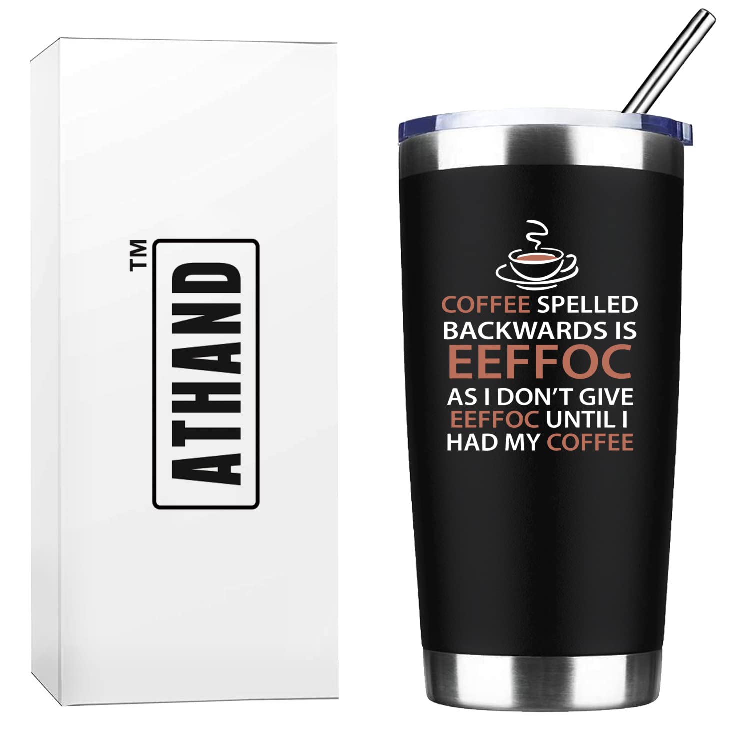 ATHAND Funny Coffee Tumbler - 20 OZ Travel Tumbler - Gifts for Coffee Lover