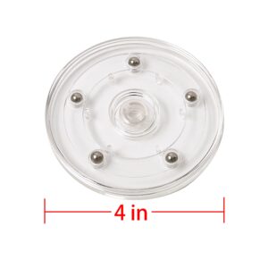 4" Lazy Susan Turntable Acrylic Ball Bearing Rotating Tray for Spice Rack Table Cake Kitchen Pantry Decorating TV Laptop Computer Monitor