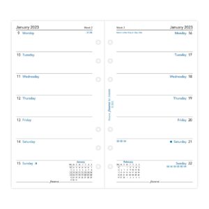 filofax personal week per page english 2023 diary, white