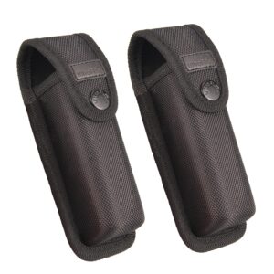 ultrafire duty belt flashlight holster, nylon flashlight holder pouch holster for duty belt, 2 pack
