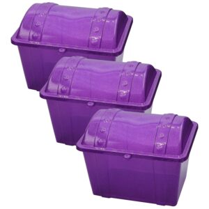 romanoff jr. treasure chest, purple sparkle, pack of 3