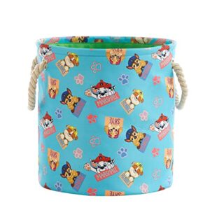 Paw Patrol 3 Piece Multi Size Fabric Nestable Toy Storage Basket Set, with Rope Carry Handles