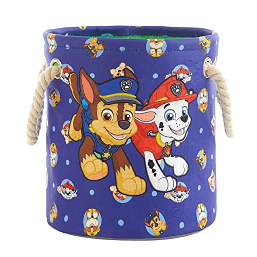 Paw Patrol 3 Piece Multi Size Fabric Nestable Toy Storage Basket Set, with Rope Carry Handles