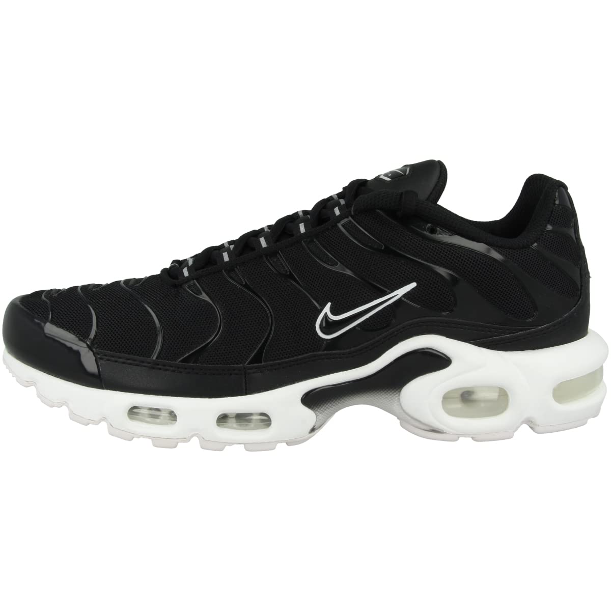 Nike Womens WMNS Air Max Plus DM2362 001 Black/White - Size 8, Black/Black/White