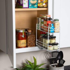 HOLDN’ STORAGE Pull Out Spice Rack Organizer for Cabinet, Heavy Duty-5 Year Limited Warranty- Slide Out Spice Rack 4.5" W -Fits Spices, Sauces, Cans etc. Requires at least 4.9” Cabinet Opening