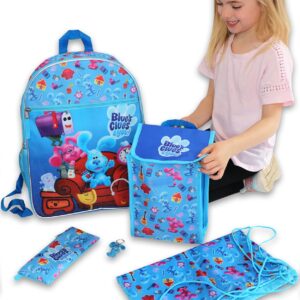 Nickelodeon Blue's Clues & You Boys Girls 16" Backpack 5 piece School Set (One Size, Blue)