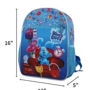 Nickelodeon Blue's Clues & You Boys Girls 16" Backpack 5 piece School Set (One Size, Blue)