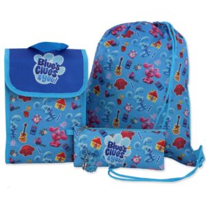 Nickelodeon Blue's Clues & You Boys Girls 16" Backpack 5 piece School Set (One Size, Blue)