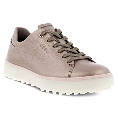 ECCO Women's Tray Hybrid Hydromax Water-Resistant Golf Shoe, Warm Grey, 10-10.5