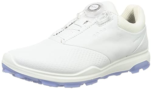 ECCO Women's Biom Hybrid 3 BOA Hydromax Water Resistant Golf Shoe, White/White, 7-7. 5