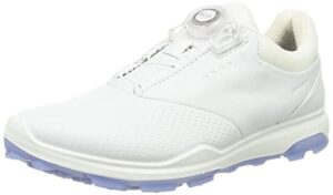 ecco women's biom hybrid 3 boa hydromax water resistant golf shoe, white/white, 9-9.5