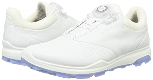 ECCO Women's Biom Hybrid 3 BOA Hydromax Water Resistant Golf Shoe, White/White, 9-9.5