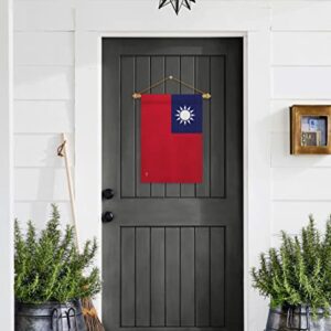 Americana Home & Garden Taiwan Garden Flag Set Wood Dowel Regional Nation International World Country Particular Area House Decoration Banner Small Yard Gift Double-Sided, Made in USA