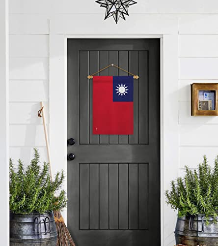 Americana Home & Garden Taiwan Garden Flag Set Wood Dowel Regional Nation International World Country Particular Area House Decoration Banner Small Yard Gift Double-Sided, Made in USA