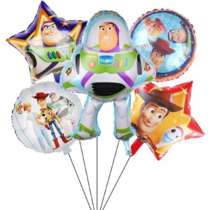 toy game story party balloons supplies 5pcs toy story balloons set for kid’s birthday baby shower decorations