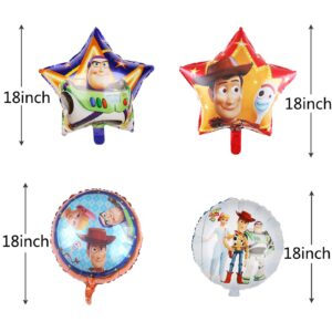 Toy Game Story Party Balloons Supplies 5PCS Toy Story Balloons Set for Kid’s Birthday Baby Shower Decorations