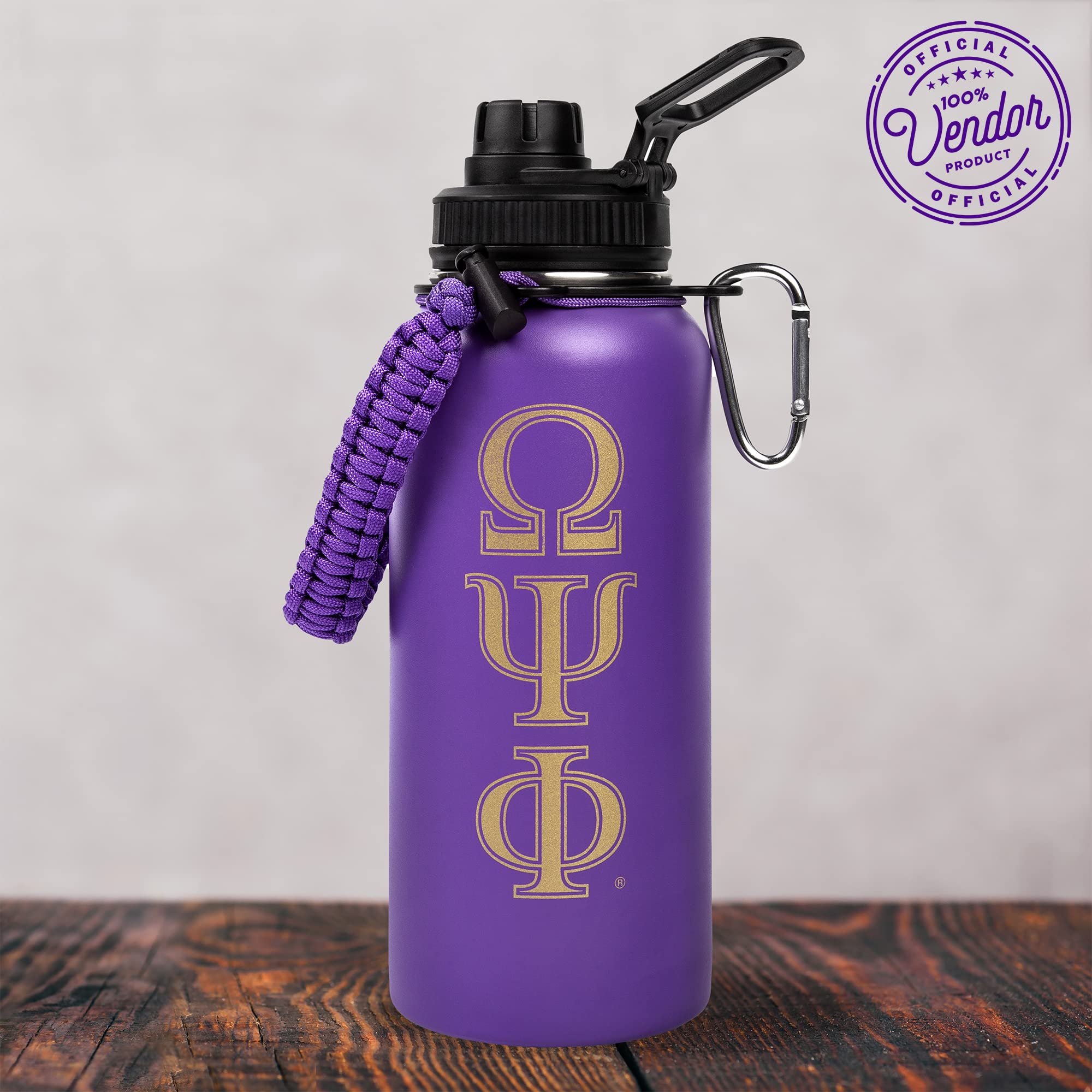 BBGreek Omega Psi Phi Official Vendor - 32 oz Rugged Tumbler - Omega - Fraternity Paraphernalia