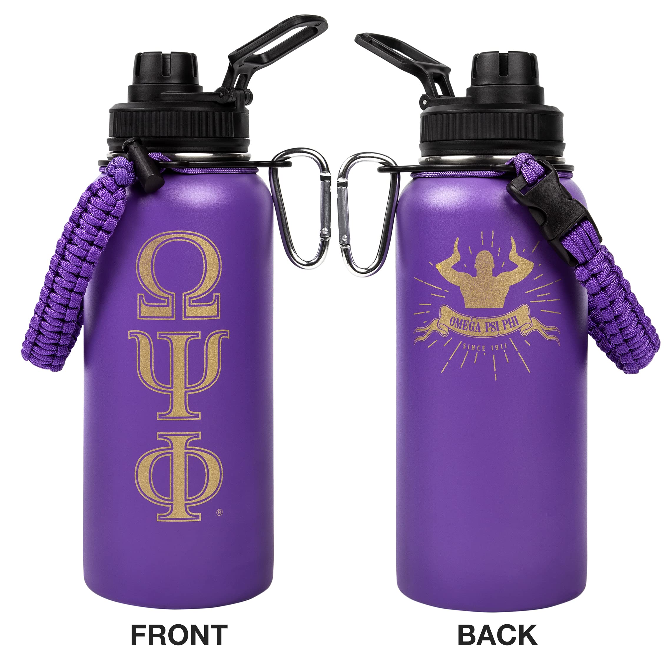 BBGreek Omega Psi Phi Official Vendor - 32 oz Rugged Tumbler - Omega - Fraternity Paraphernalia