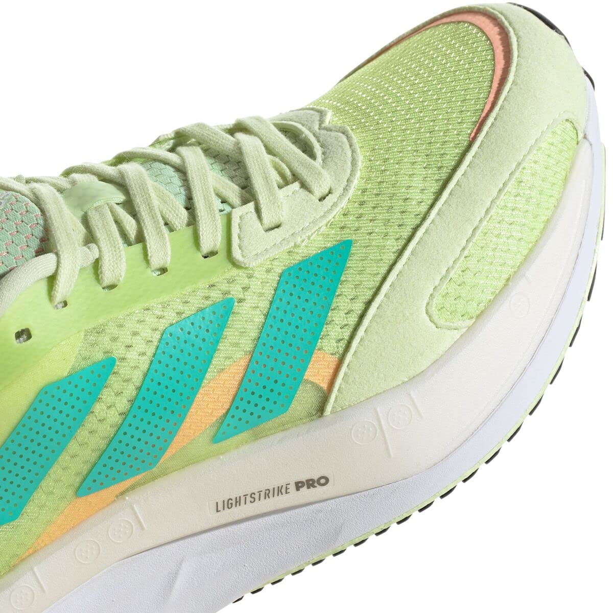 adidas Adizero Boston 10 Running Shoe - Women's Almost Lime/Mint Rush/Light Flash Orange, 9.5