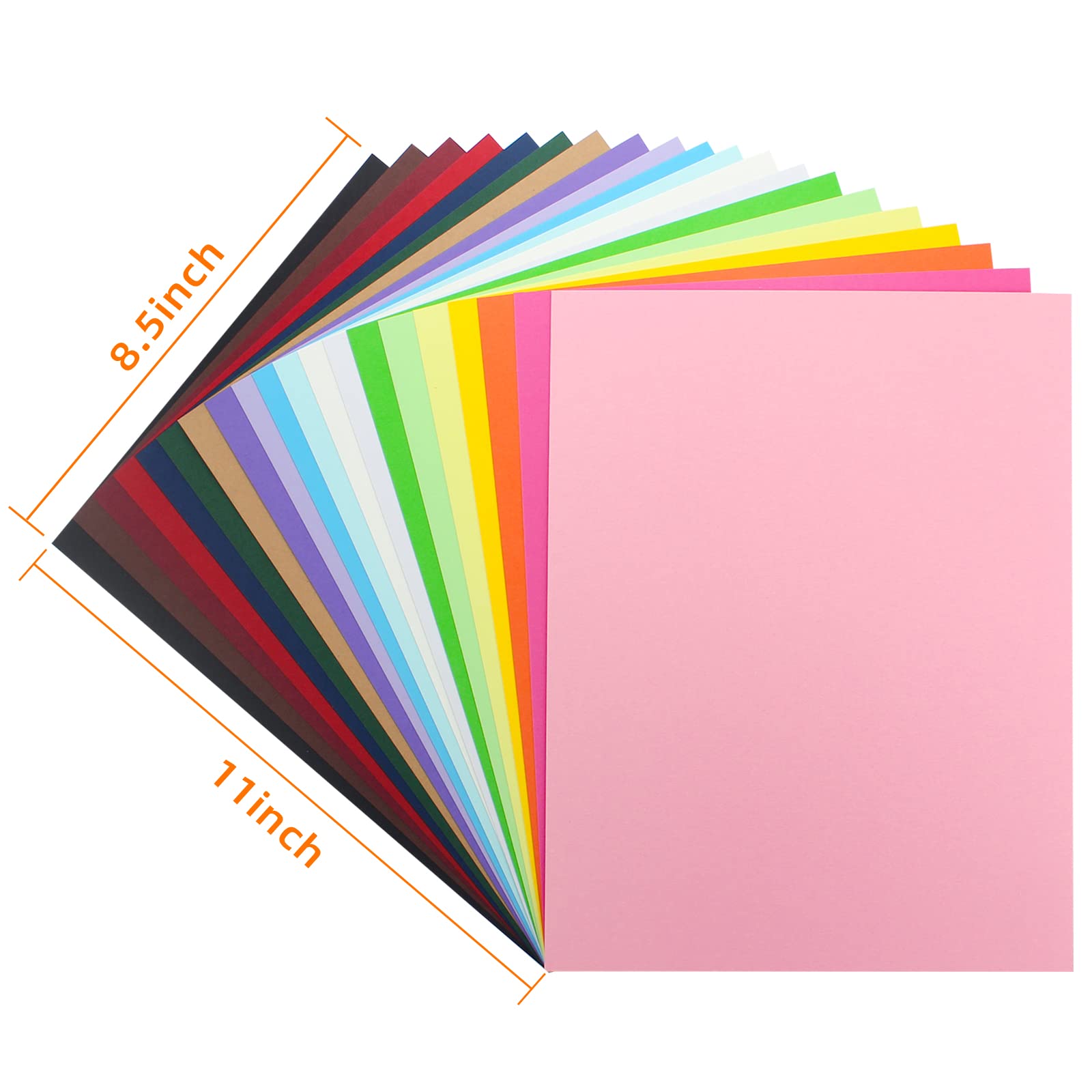 60 Sheets Colored Cardstock 8.5 x 11 Assorted 20 Colors, 85 lb Solid Core Colored Card Stock Printer Paper8.5 x 11 for Card Making, Cricut, Craft, Scrapbooking
