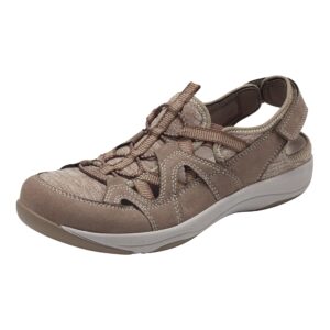earth origins women’s sid shoe i slip-on sneaker for casual, everyday - sedona brown - 6.5 wide