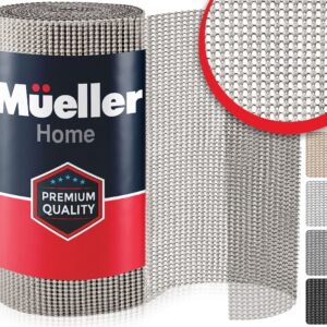 Mueller Ultra-Premium Drawer and Shelf Liner, 12 Inch x 20 FT Heavy-Duty and Slip-Resistant Liner, Durable Non Adhesive Waterproof Roll, for Drawers, Kitchen, Cabinets, Shelves, Desks, Light Grey