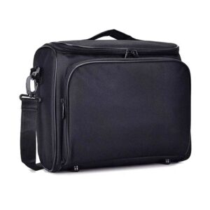 projector case, projector travel carrying bag internal dimension 12.2"x10.2"x4.7" with adjustable shoulder strap & compartment dividers for for acer, epson, benq,acer, lg, sony (12.2"x10.2"x4.7")