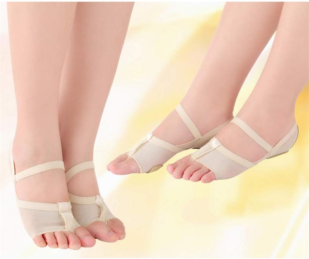 Dance Foot Thongs, Anti-Slip Ballet Dance Pointe Shoe Socks Protector Cushion, Professional Thong Toe Paws Grip Shoes Pads, Women Lyrical Shoes, Relief foot Pain for Yoga Ballet Pilates (XL, Skin)