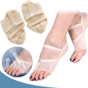 Dance Foot Thongs, Anti-Slip Ballet Dance Pointe Shoe Socks Protector Cushion, Professional Thong Toe Paws Grip Shoes Pads, Women Lyrical Shoes, Relief foot Pain for Yoga Ballet Pilates (XL, Skin)