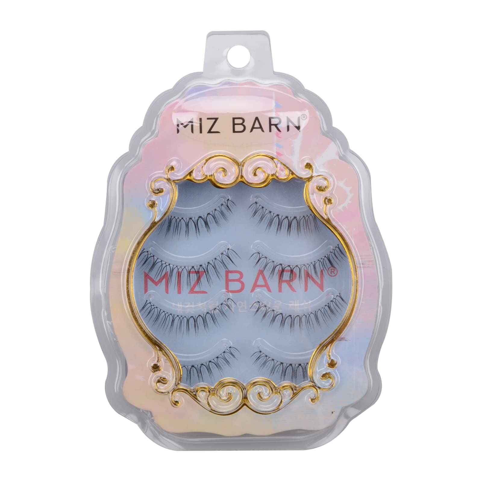 Miz Barn Daily Natural Look False Eyelashes,4 Pairs Natural Soft Lightweight Comfortable Short Lashes Clear Band Handmade Luxurious False Eyelashes(A05)