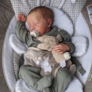 babeside lifelike reborn baby dolls boy - 17-inch soft body realistic-newborn full body vinyl anatomically correct real life baby dolls with toy accessories for kids age 3 4 5 6 7 +