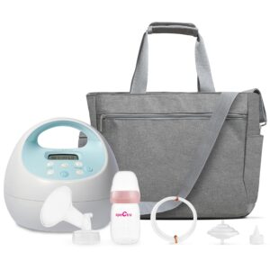 spectra baby s1 plus premier rechargeable breast pump with grey tote premium accessory kit - 28 mm