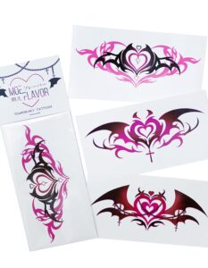 kawaii sexy succubus womb temporary tattoos | realistic fake body tattoo for women's sexy cosplay (2d)