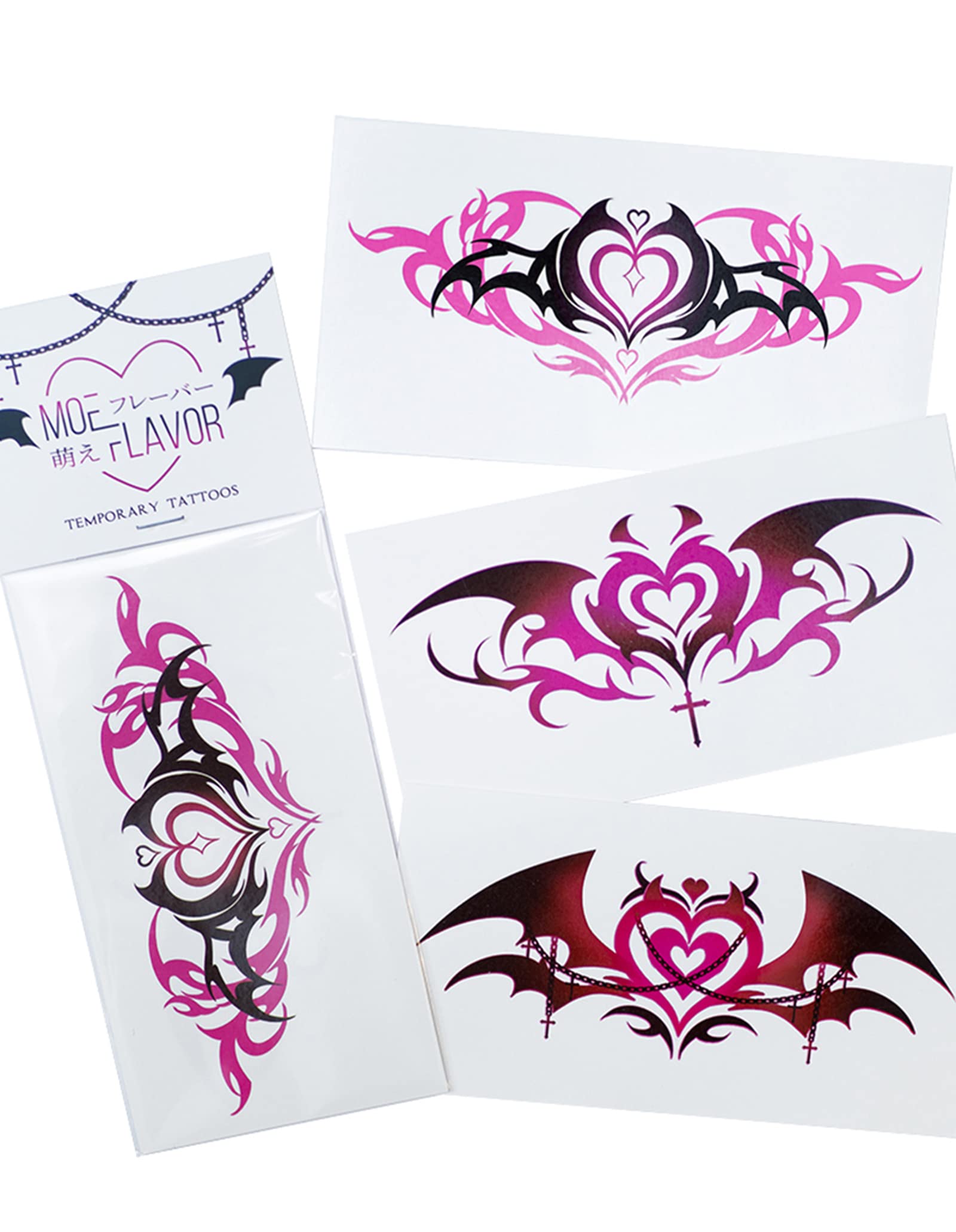 Kawaii Sexy Succubus Womb Temporary Tattoos | Realistic Fake Body Tattoo for Women's Sexy Cosplay (2D)