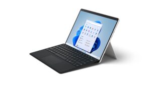 microsoft surface pro 8-12.3" touch screen - intel core i5-8gb memory - 128gb ssd with black type cover (lastest model) - platinum with windows 11