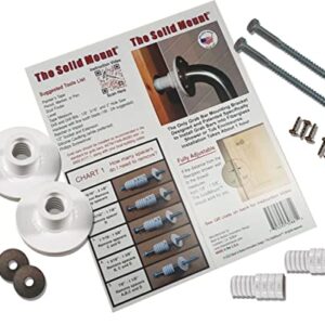 Grab Bar Mounting Kit for Fiberglass Showers -The “Original” Solid Mount- The Only Engineered, Designed, and Tested Grab Bar Mounting Bracket for Fiberglass Showers Made in USA *Grab Bar Not Included*