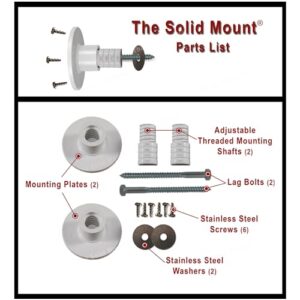 Grab Bar Mounting Kit for Fiberglass Showers -The “Original” Solid Mount- The Only Engineered, Designed, and Tested Grab Bar Mounting Bracket for Fiberglass Showers Made in USA *Grab Bar Not Included*