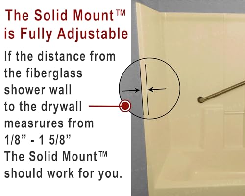 Grab Bar Mounting Kit for Fiberglass Showers -The “Original” Solid Mount- The Only Engineered, Designed, and Tested Grab Bar Mounting Bracket for Fiberglass Showers Made in USA *Grab Bar Not Included*