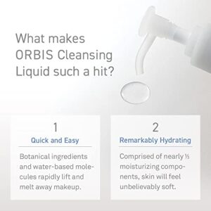 Orbis Cleansing Liquid Japanese Oil-Free Makeup Remover Cleanser | Hyaluronic Acid for Dry, Sensitive Skin (5 fl oz)