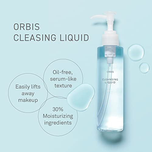 Orbis Cleansing Liquid Japanese Oil-Free Makeup Remover Cleanser | Hyaluronic Acid for Dry, Sensitive Skin (5 fl oz)