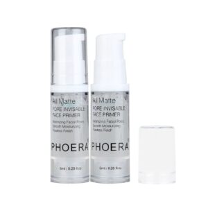 2 pack phoera face primer,magical perfecting base face mattifying primer anti-aging wrinklesshrink pore remove fine lines exfoliating anti-oxidation.(6ml)