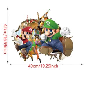 3D Wall Decals Sticker,Children Cartoon Bedroom Background Wall Decoration Self Adhesive Wall Sticker,Hedgehog Video Game Sticker Birthday Party Supplies