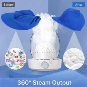 Automatic Cap Cleaner with steam and Dry,steam Cleaning&Ironing and Drying for Bucket hat Baseball Cap,hat Cleaner&Dryer for Trucker hat etc