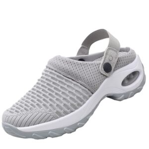 stratuxx kaze women diabetic walking air cushion slip-on orthopedic sandals diabetic walking shoes grey