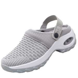 Stratuxx Kaze Women Diabetic Walking Air Cushion Slip-On Orthopedic Sandals Diabetic Walking Shoes Grey