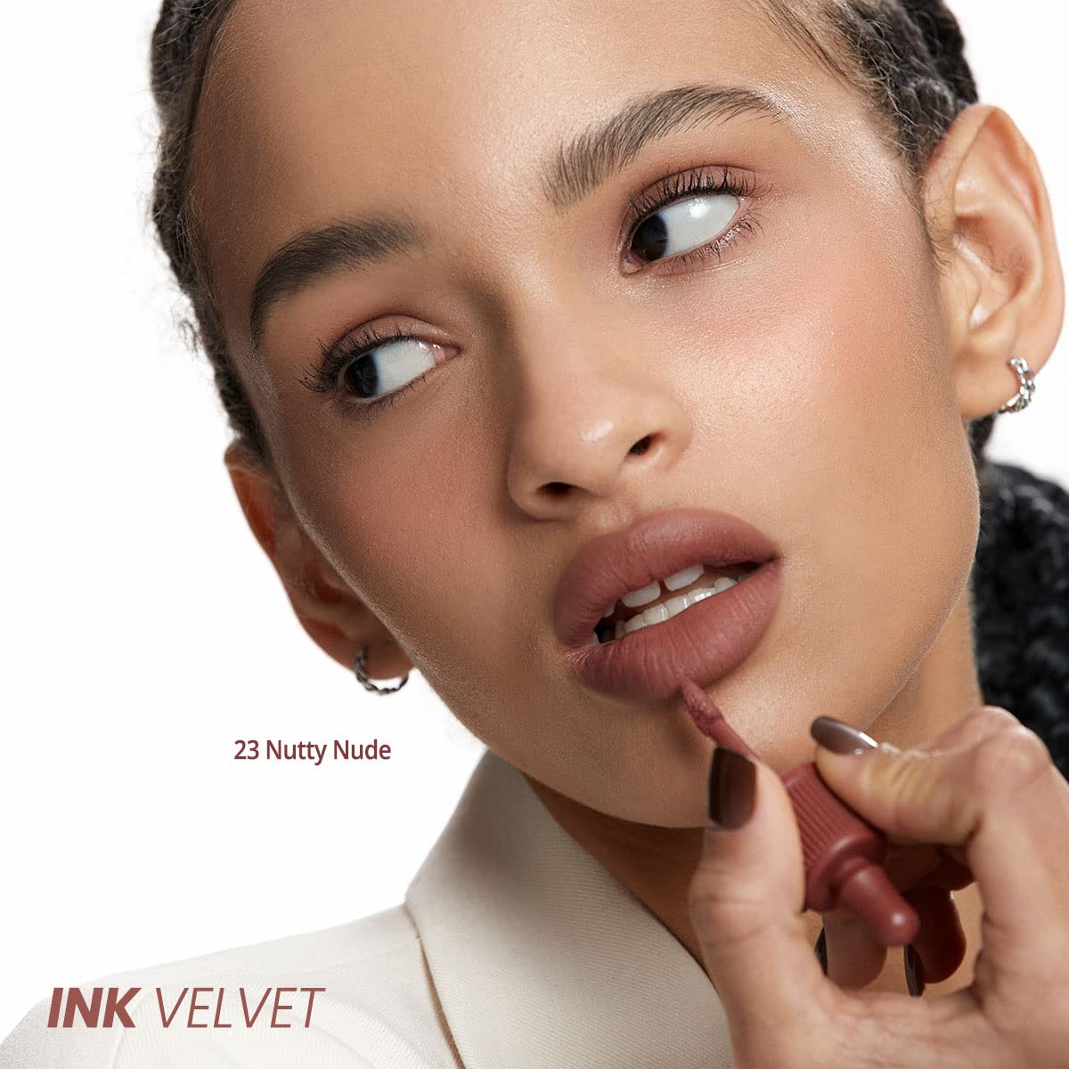 Peripera Ink the Velvet Lip Tint | High Pigment Color, Longwear, Weightless, Not Animal Tested, Gluten-Free, Paraben-Free | NICE TO MEET NUDE, 0.14 fl oz*3