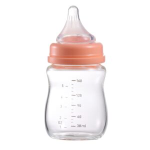 fdbtl baby bottle glass natural anti-colic bottles closer to breastfeeding for newborn babies infant 0m+ 6oz
